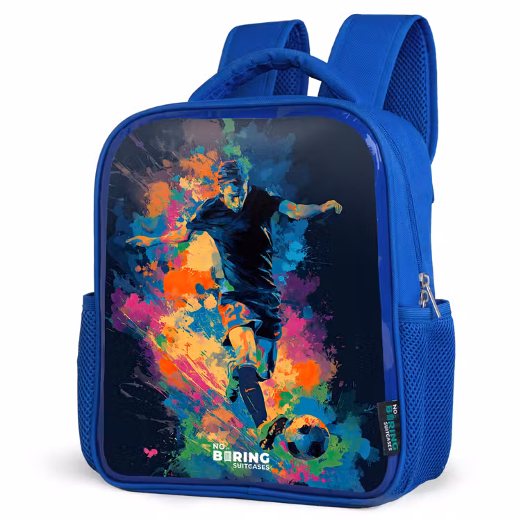 Kinderrugzak - Blauw - Neon - Voetballer - Kleurrijk — 7