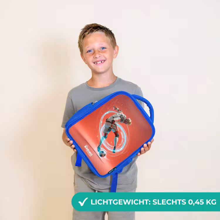 Kinderrugzak - Blauw - Voetbal - Jongen - Rood - Lichtcirkel — 2