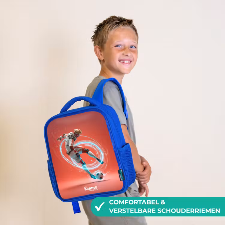Kinderrugzak - Blauw - Voetbal - Jongen - Rood - Lichtcirkel — 4