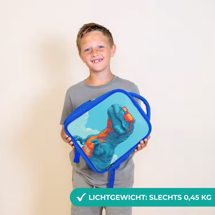 Kinderrugzak - Blauw - Dino met zonnebril — 2