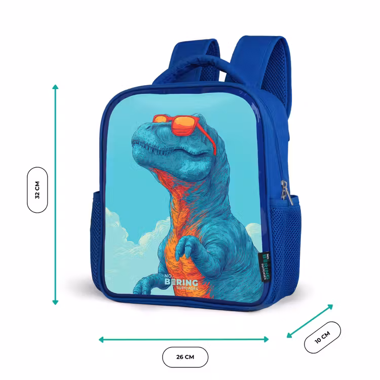 Kinderrugzak - Blauw - Dino met zonnebril — 5