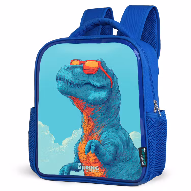 Kinderrugzak - Blauw - Dino met zonnebril — 7