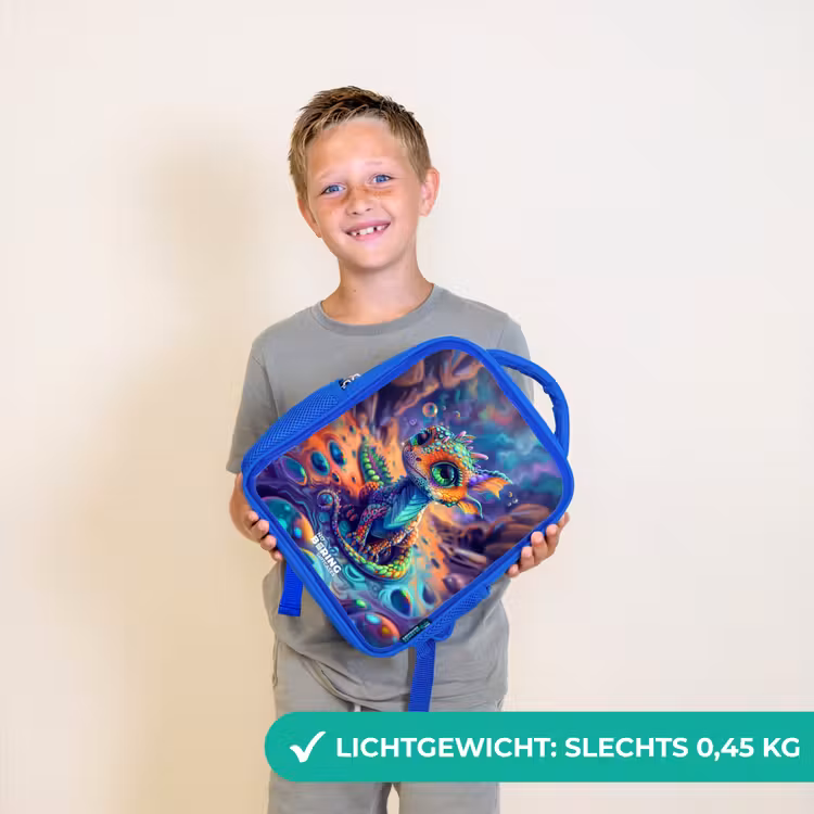 Kinderrugzak - Blauw - Sierlijke saffierdraak — 2