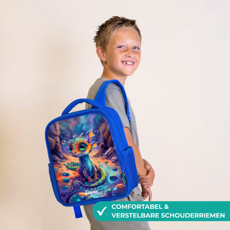 Kinderrugzak - Blauw - Sierlijke saffierdraak — 4