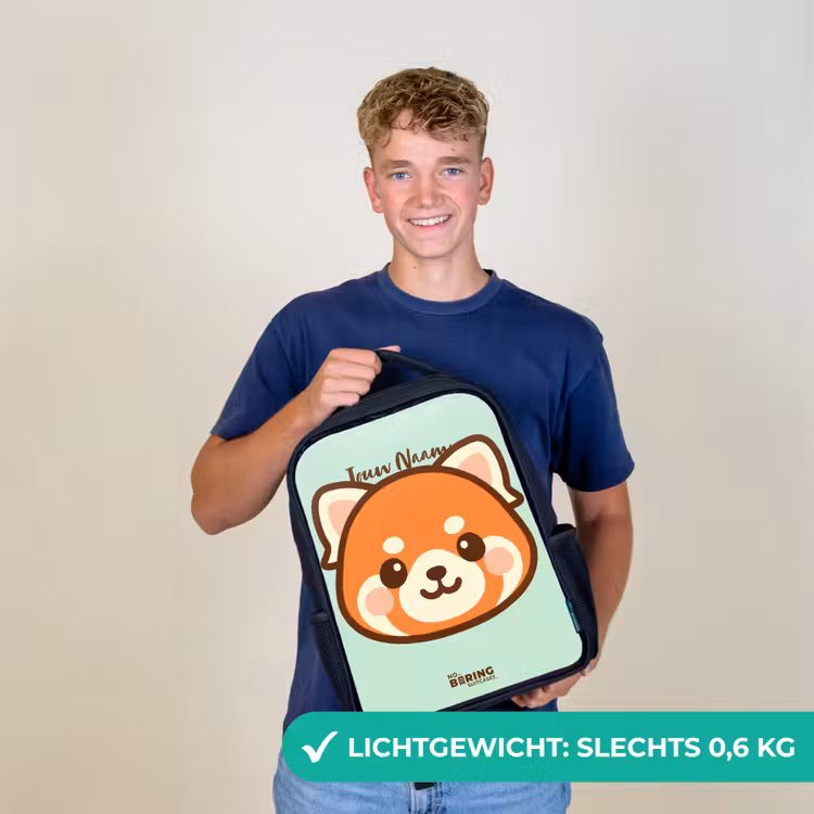 Kinderrugzak - Zwart - Kawai - Rode panda - Groen β 2