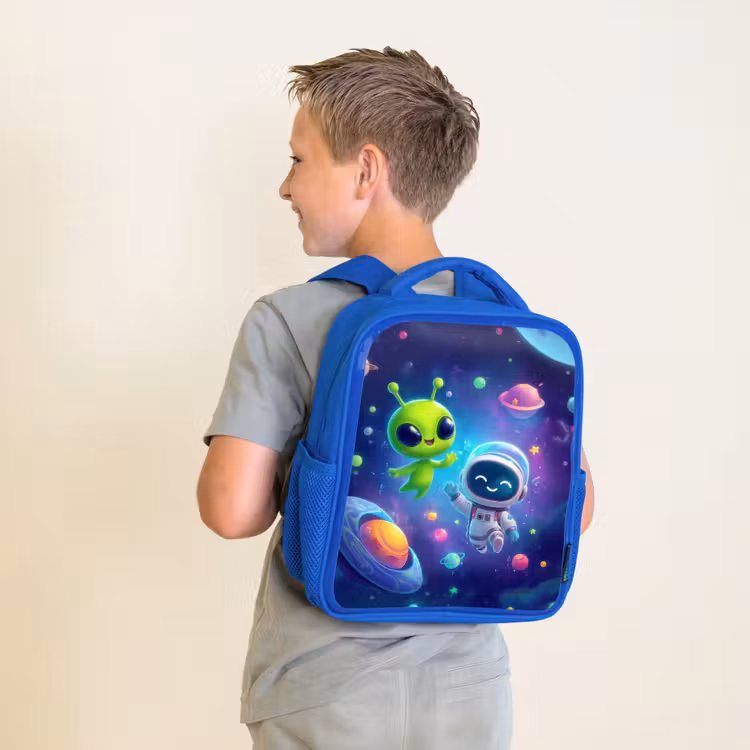 Kinderrugzak - Blauw - Vriendschap tussen sterren en planeten — 3