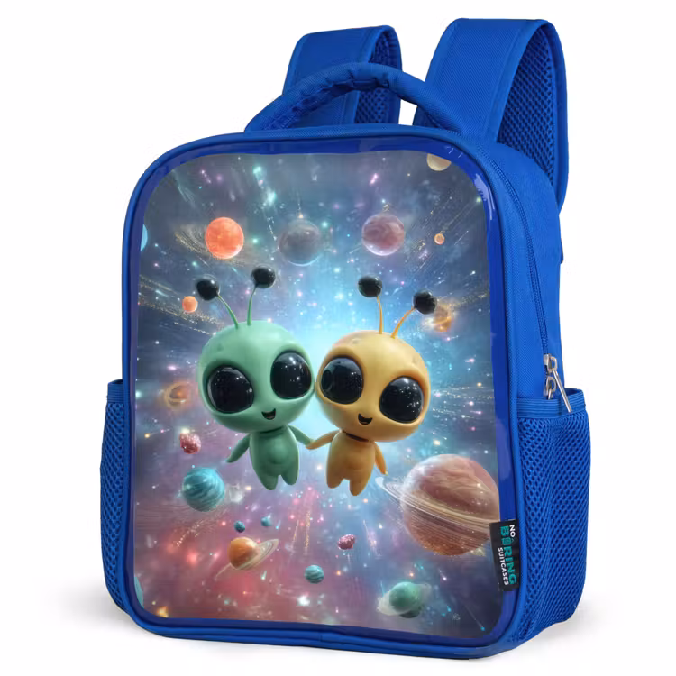 Kinderrugzak - Blauw - Ruimtevriendjes zwevend tussen de planeten — 7