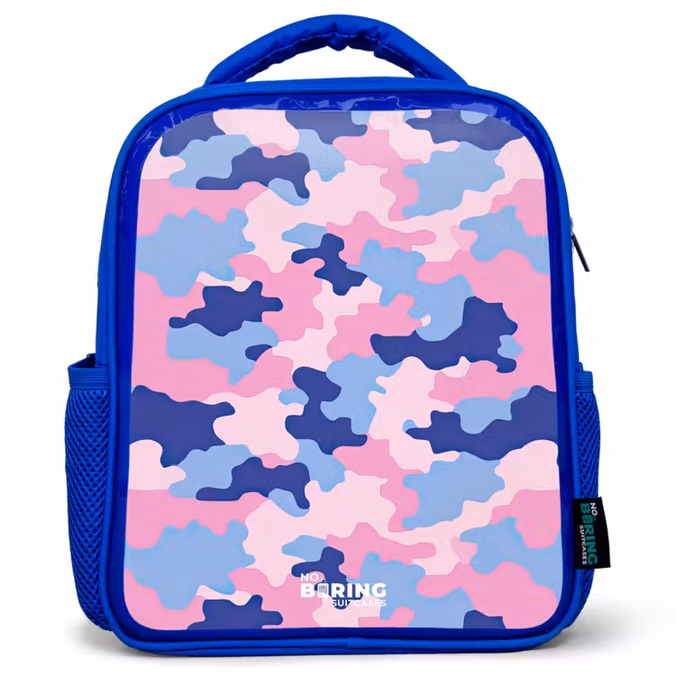 Kinderrugzak - Blauw - Camouflage - Roze - Blauw — 1