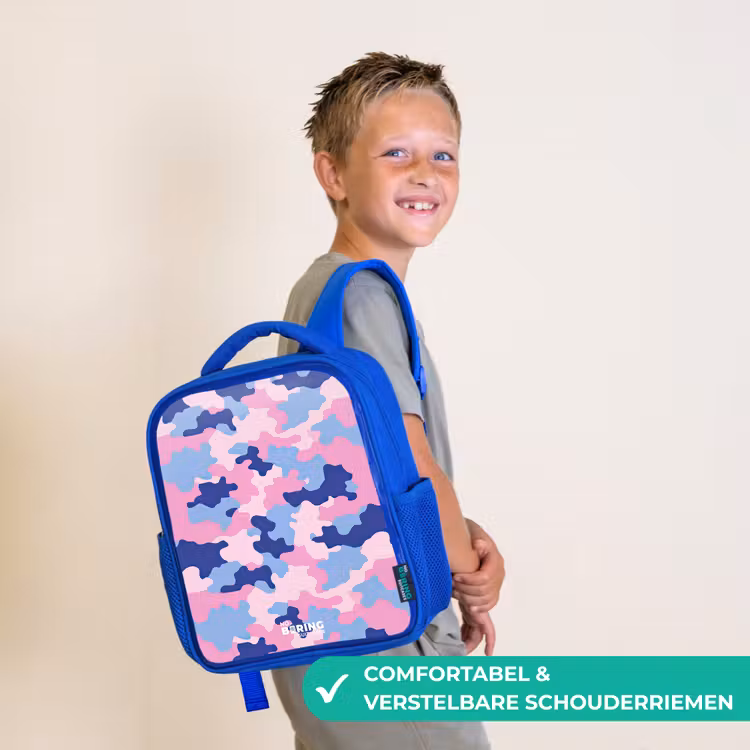 Kinderrugzak - Blauw - Camouflage - Roze - Blauw — 4