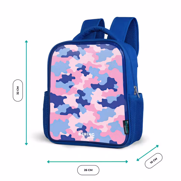 Kinderrugzak - Blauw - Camouflage - Roze - Blauw — 5