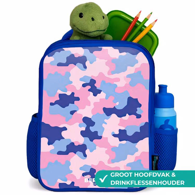 Kinderrugzak - Blauw - Camouflage - Roze - Blauw — 6
