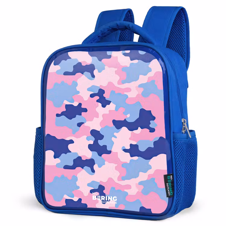 Kinderrugzak - Blauw - Camouflage - Roze - Blauw — 7