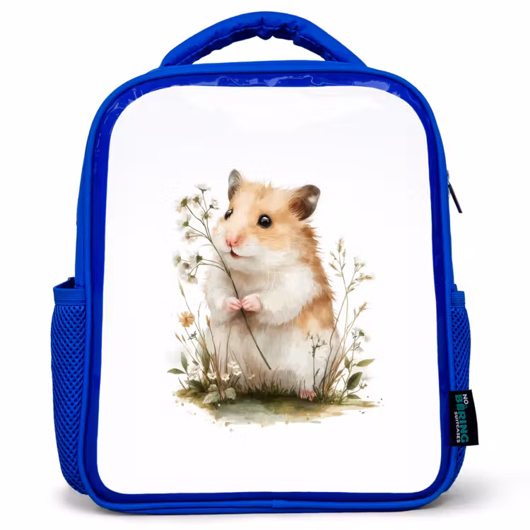 Kinderrugzak - Blauw - Tedere blik met wilde bloem — 1