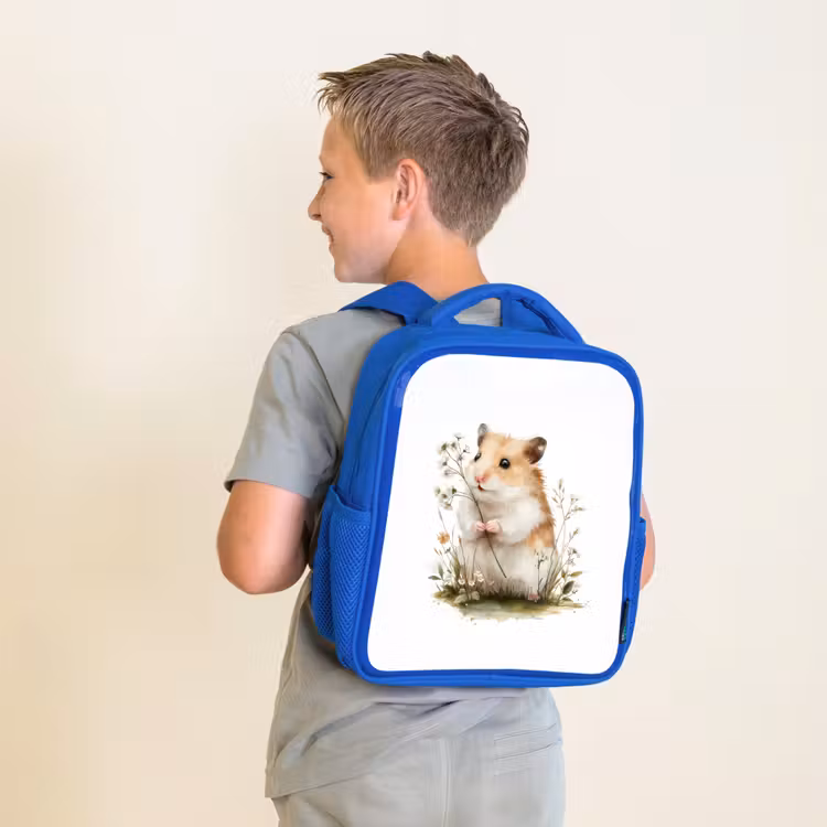 Kinderrugzak - Blauw - Tedere blik met wilde bloem — 3