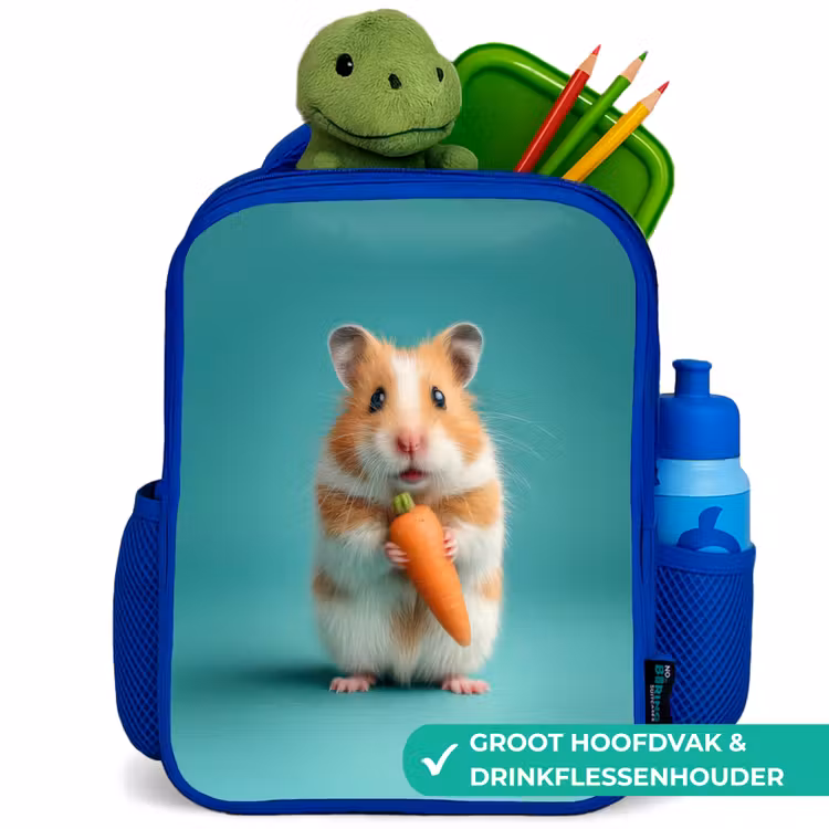 Kinderrugzak - Blauw - Wortelgeluk in hamstervorm — 6