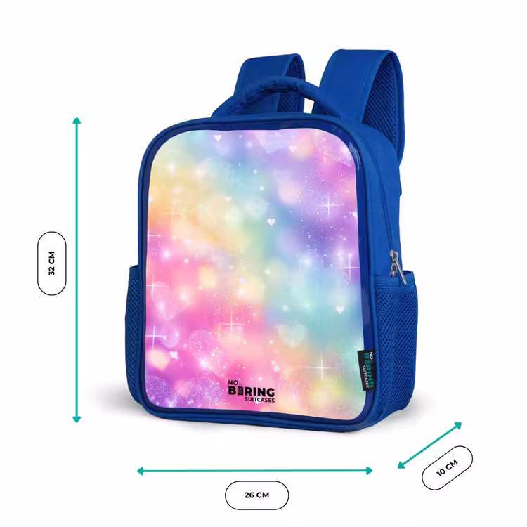 Kinderrugzak - Blauw - Licht - Regenboog - Hartjes — 5