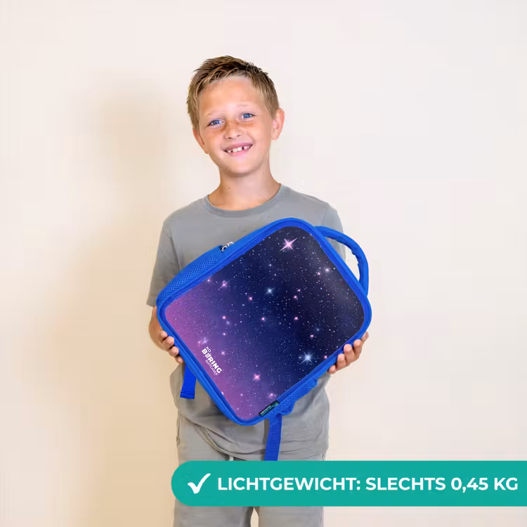 Kinderrugzak - Blauw - Sterren - Galaxy - Blauw - Roze — 2