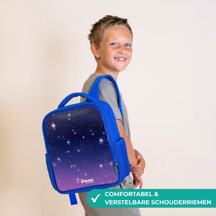 Kinderrugzak - Blauw - Sterren - Galaxy - Blauw - Roze — 4