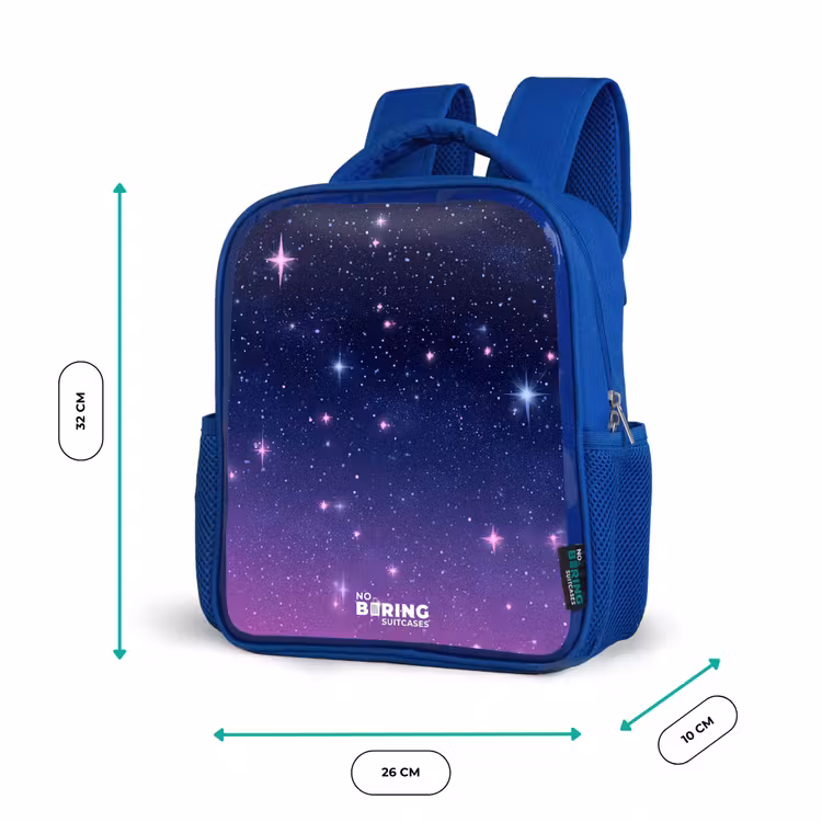 Kinderrugzak - Blauw - Sterren - Galaxy - Blauw - Roze — 5