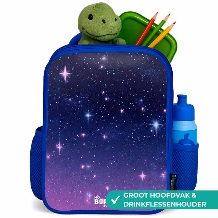 Kinderrugzak - Blauw - Sterren - Galaxy - Blauw - Roze — 6