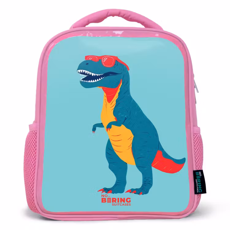 Kinderrugzak - Roze - Coole T. rex met zonnebril — 1