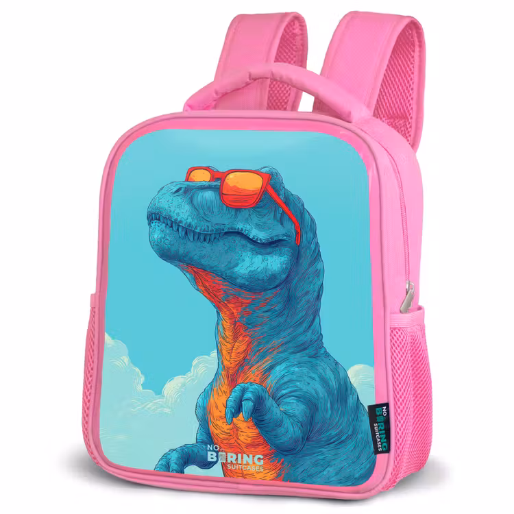 Kinderrugzak - Roze - Dino met zonnebril β 4