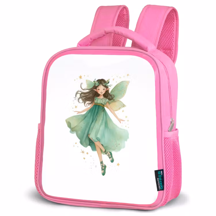 Kinderrugzak - Roze - Dansende bosfee in smaragdgroen — 4