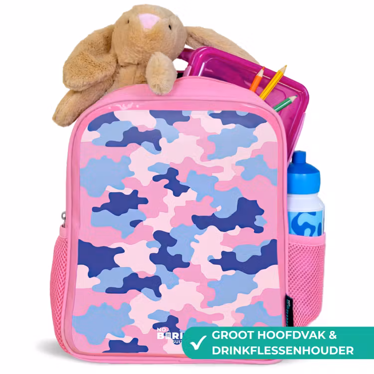 Kinderrugzak - Roze - Camouflage - Roze - Blauw — 2