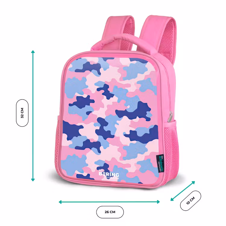 Kinderrugzak - Roze - Camouflage - Roze - Blauw — 3