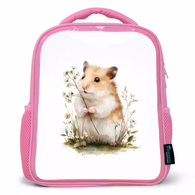 Kinderrugzak - Roze - Tedere blik met wilde bloem — 1