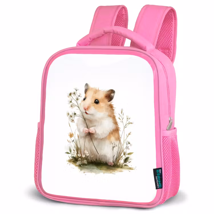 Kinderrugzak - Roze - Tedere blik met wilde bloem — 4