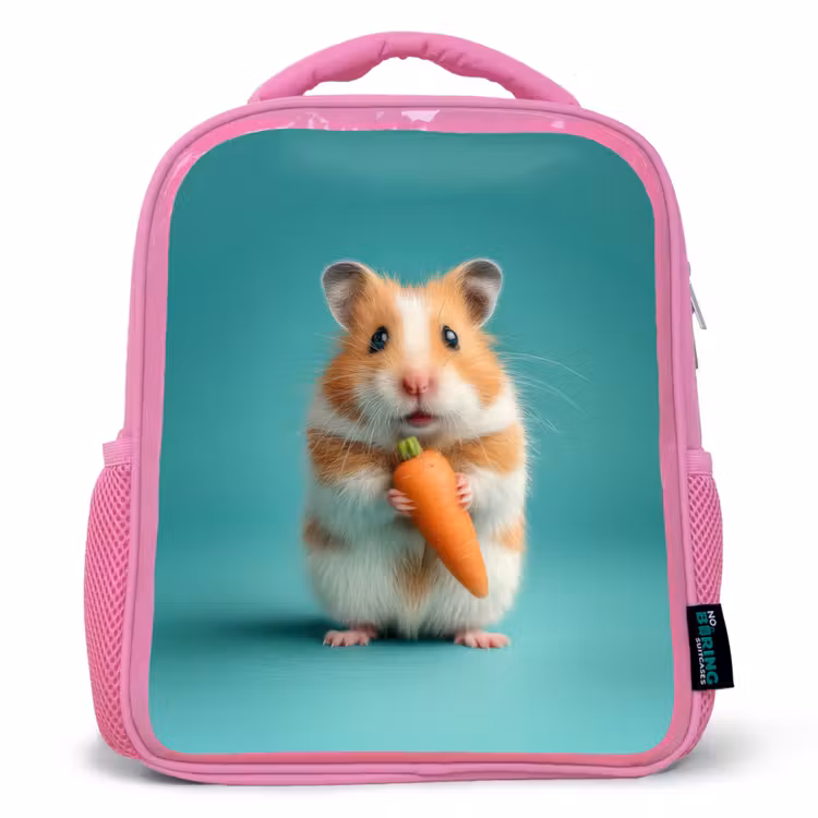 Kinderrugzak - Roze - Wortelgeluk in hamstervorm — 1