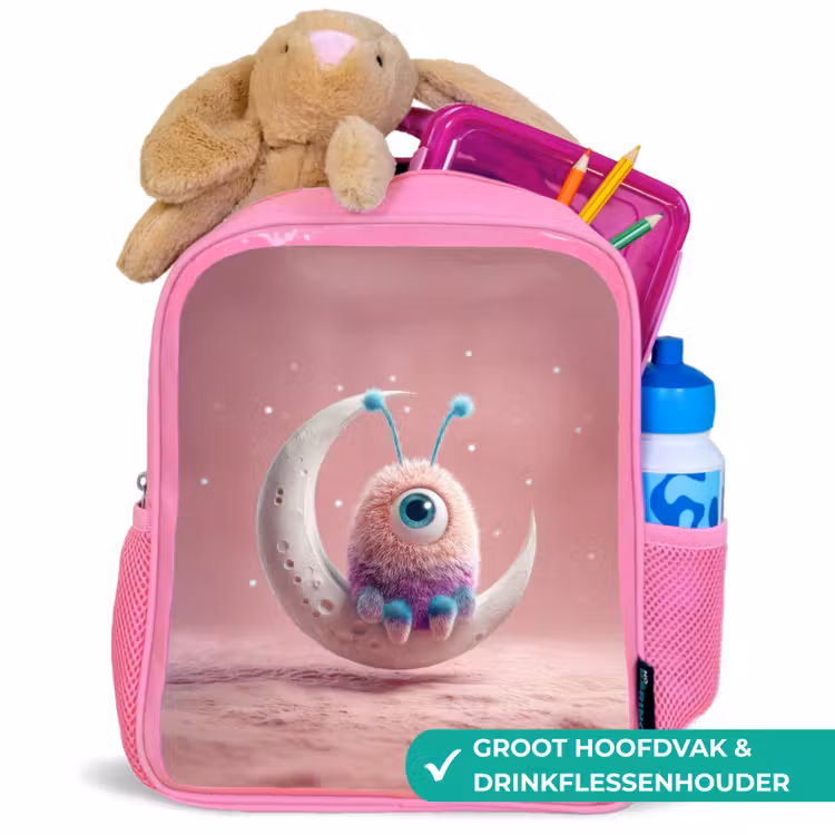 Kinderrugzak - Roze - Maanwachter met één oog — 2