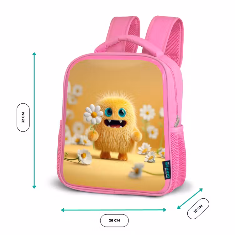 Kinderrugzak - Roze - Zonneknuffel met madeliefje β 3
