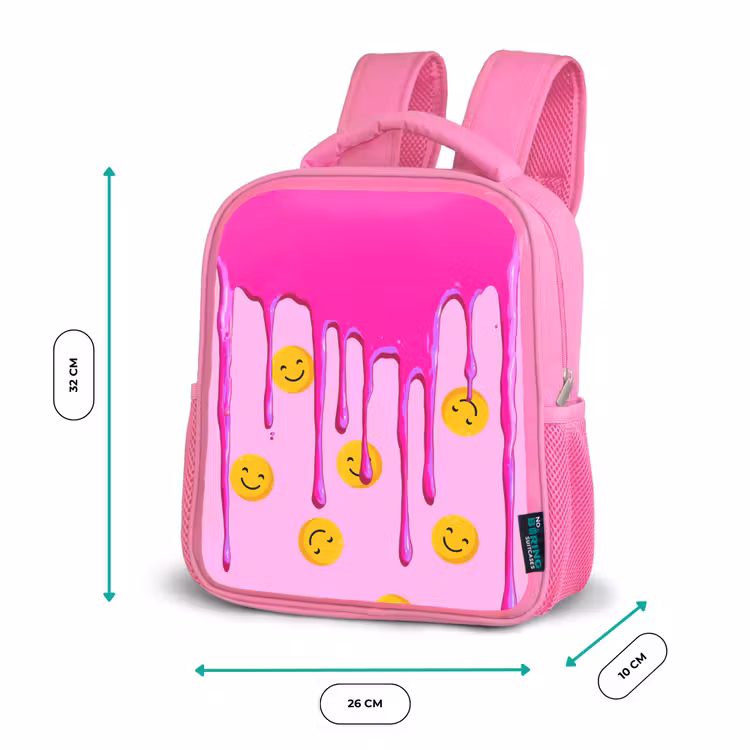Kinderrugzak - Roze - Smileyregen onder roze glazuur — 3