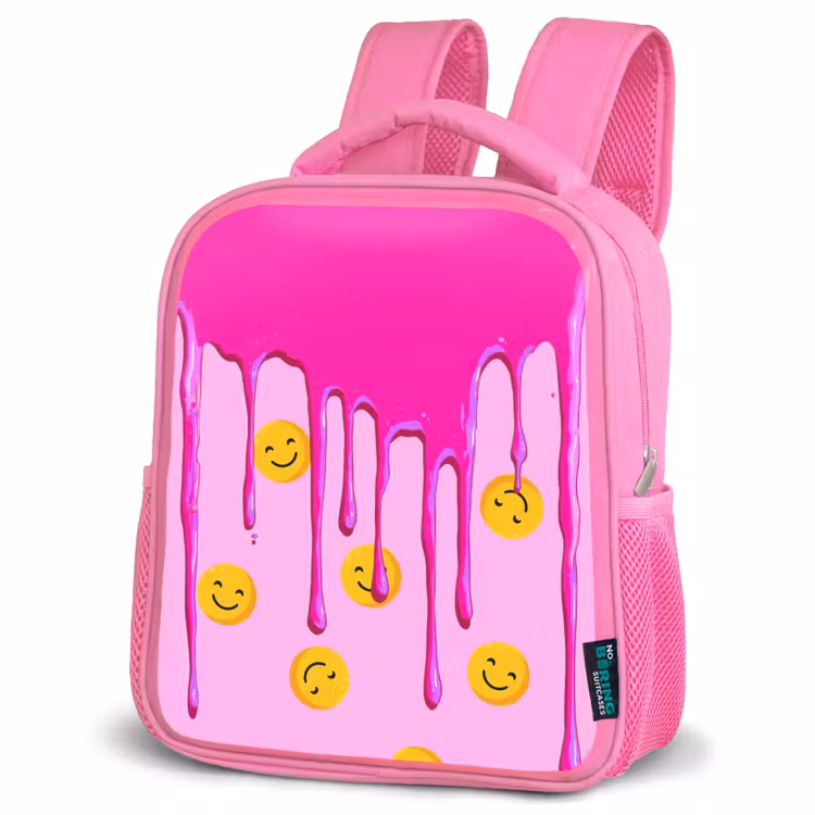 Kinderrugzak - Roze - Smileyregen onder roze glazuur — 4