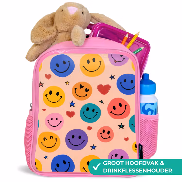 Kinderrugzak - Roze - Kleurenfeest van glimlachen — 2