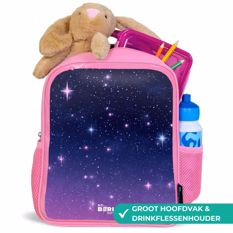 Kinderrugzak - Roze - Sterren - Galaxy - Blauw - Roze — 2