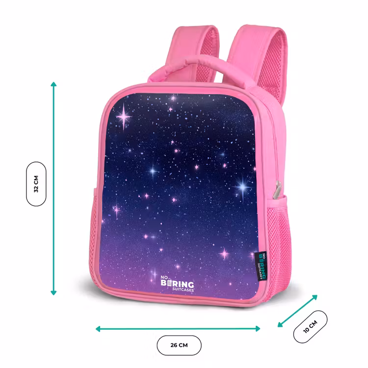 Kinderrugzak - Roze - Sterren - Galaxy - Blauw - Roze — 3
