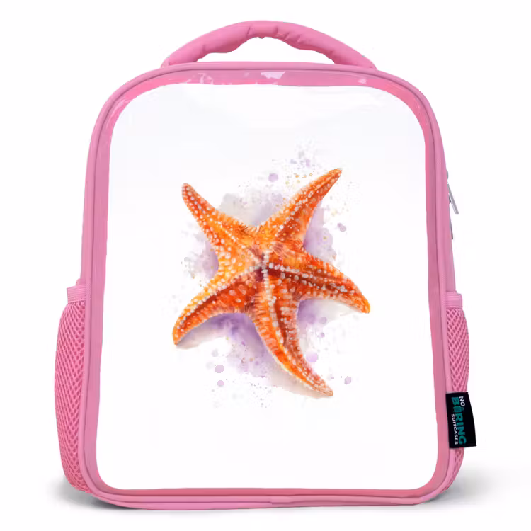 Kinderrugzak - Roze - Oranje zeejuweel in aquarel — 1