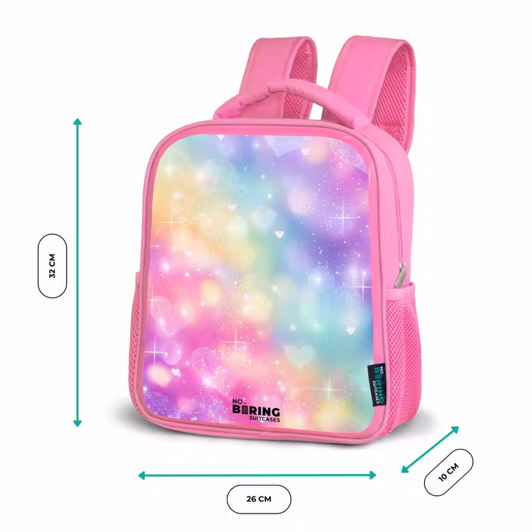 Kinderrugzak - Roze - Licht - Regenboog - Hartjes — 3