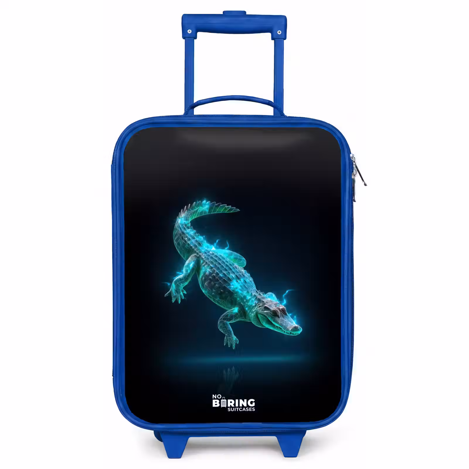 Kinderkoffer - Blauw - Cyberkrokodil in actiehouding — 1