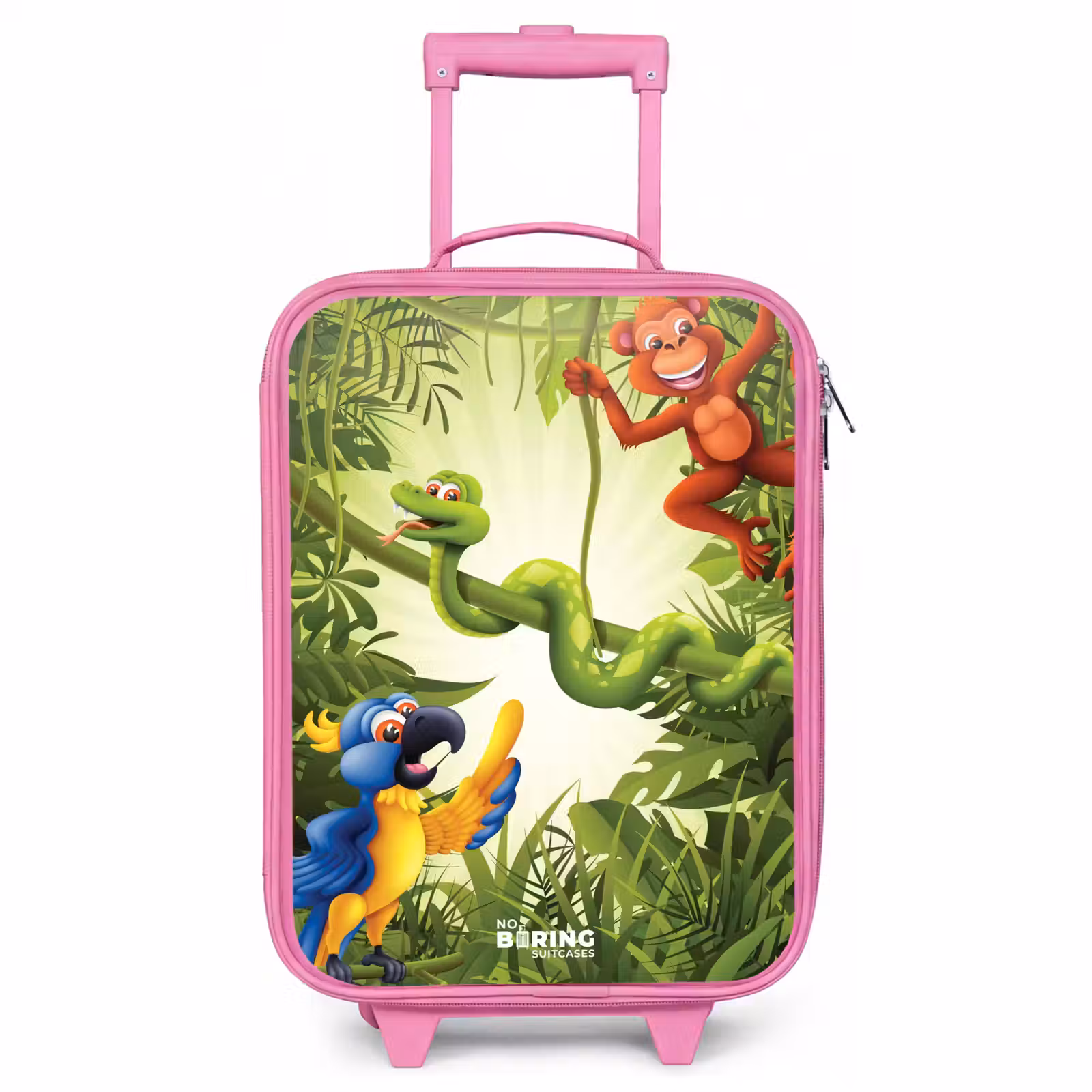 Kinderkoffer - Roze - Dieren in de jungle — 1