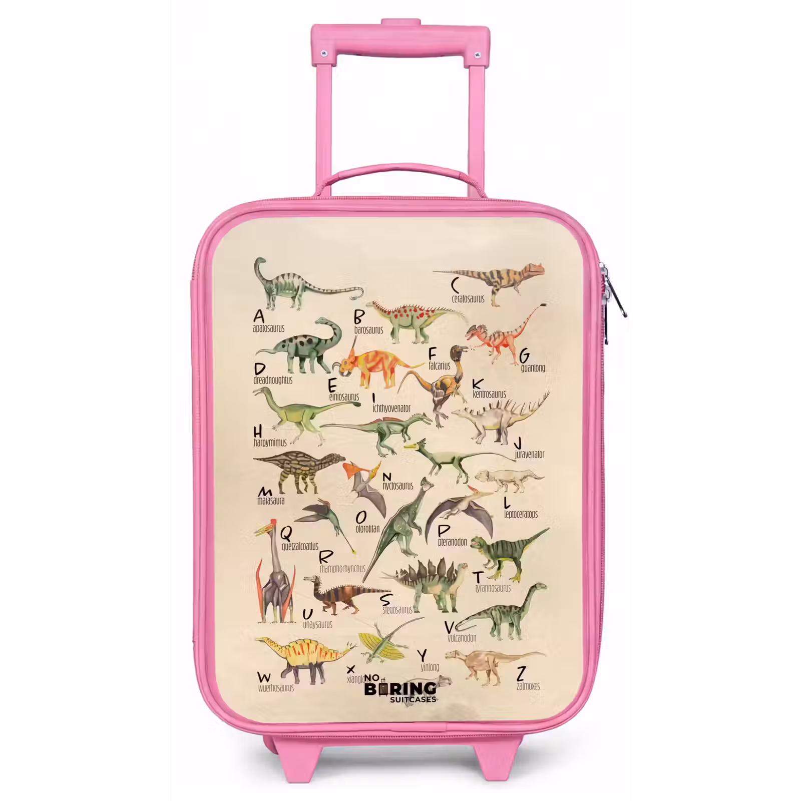 Kinderkoffer - Roze - Dino alfabet — 1