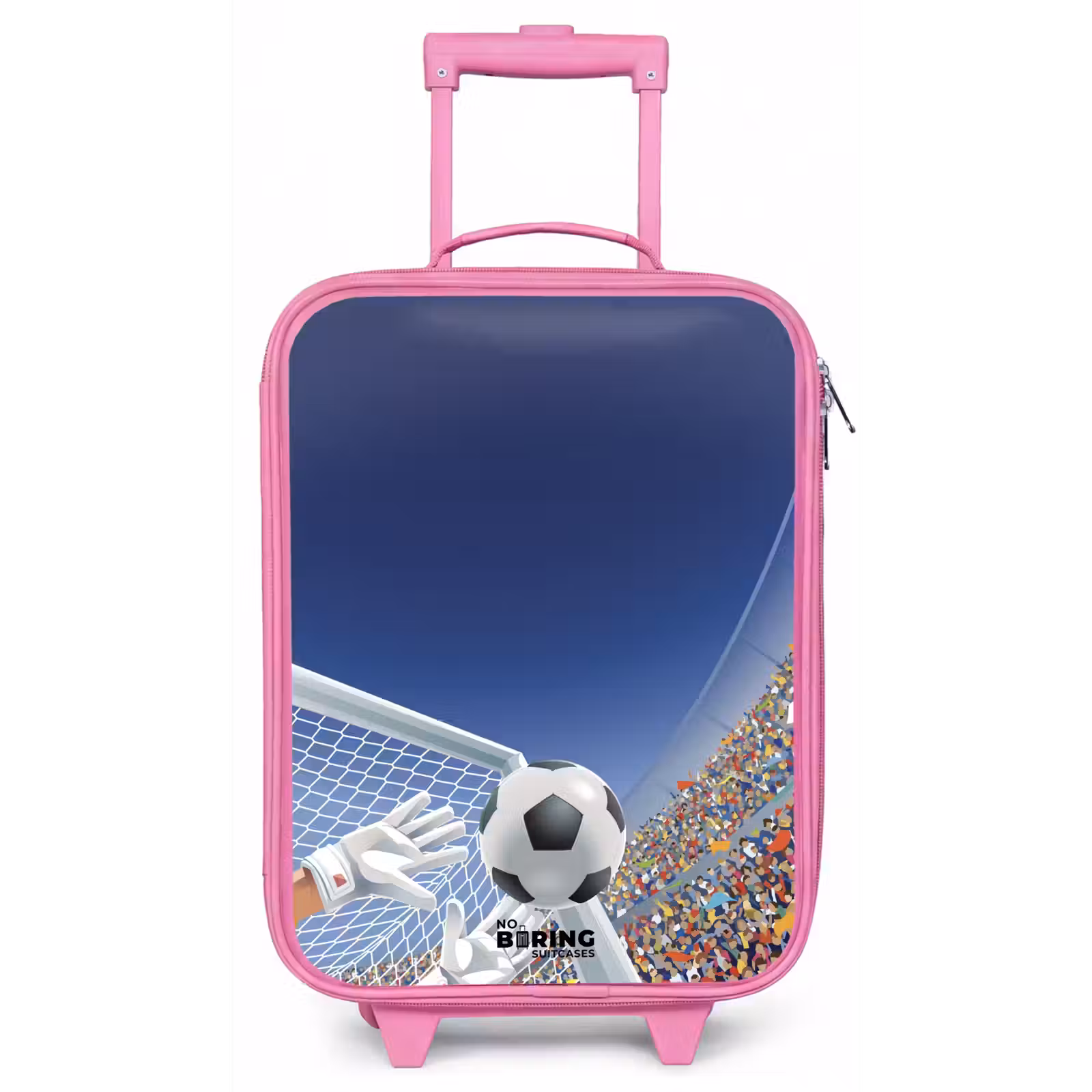 Kinderkoffer - Roze - Keeper die een voetbal tegenhoud — 1