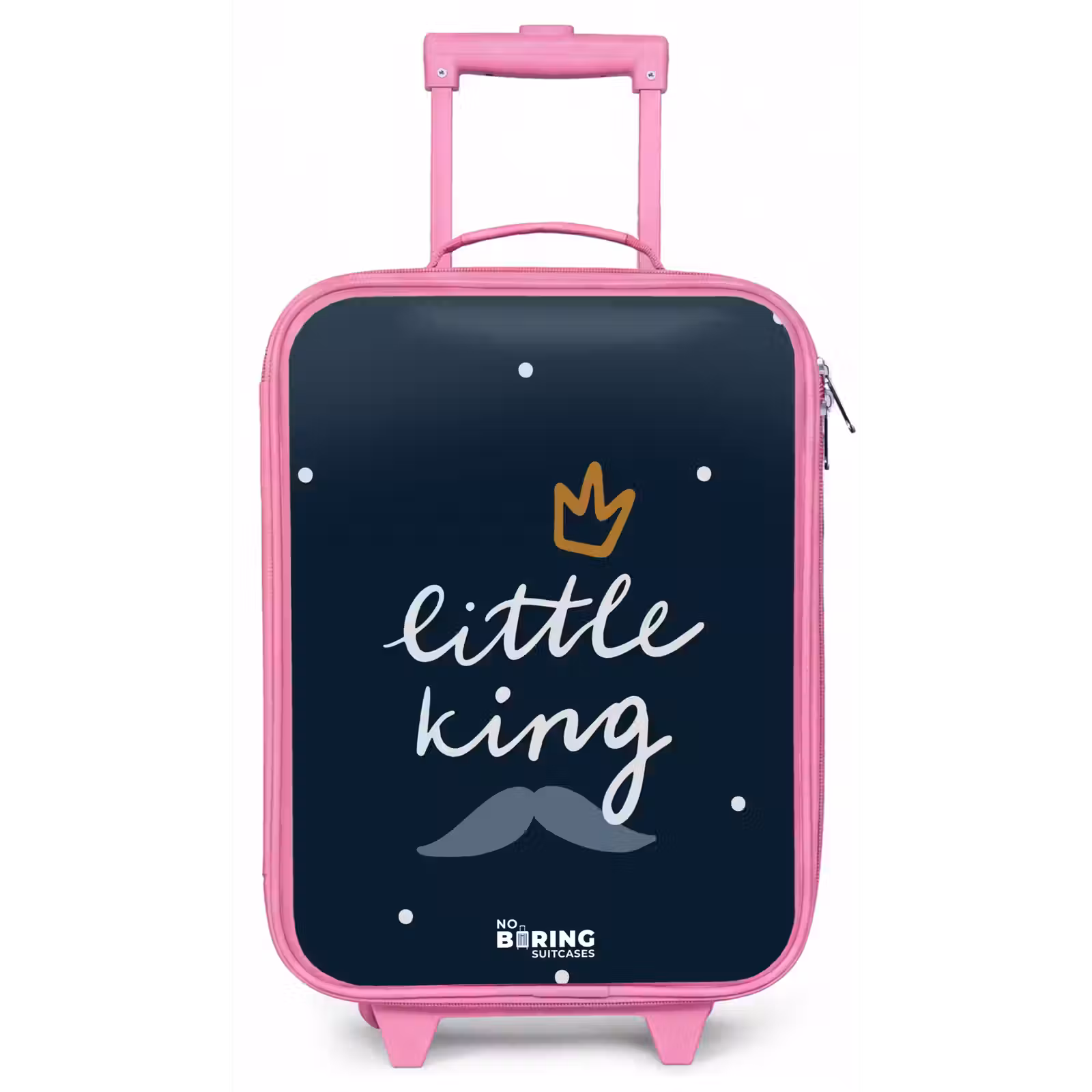 Kinderkoffer - Roze - Little king met stippen — 1