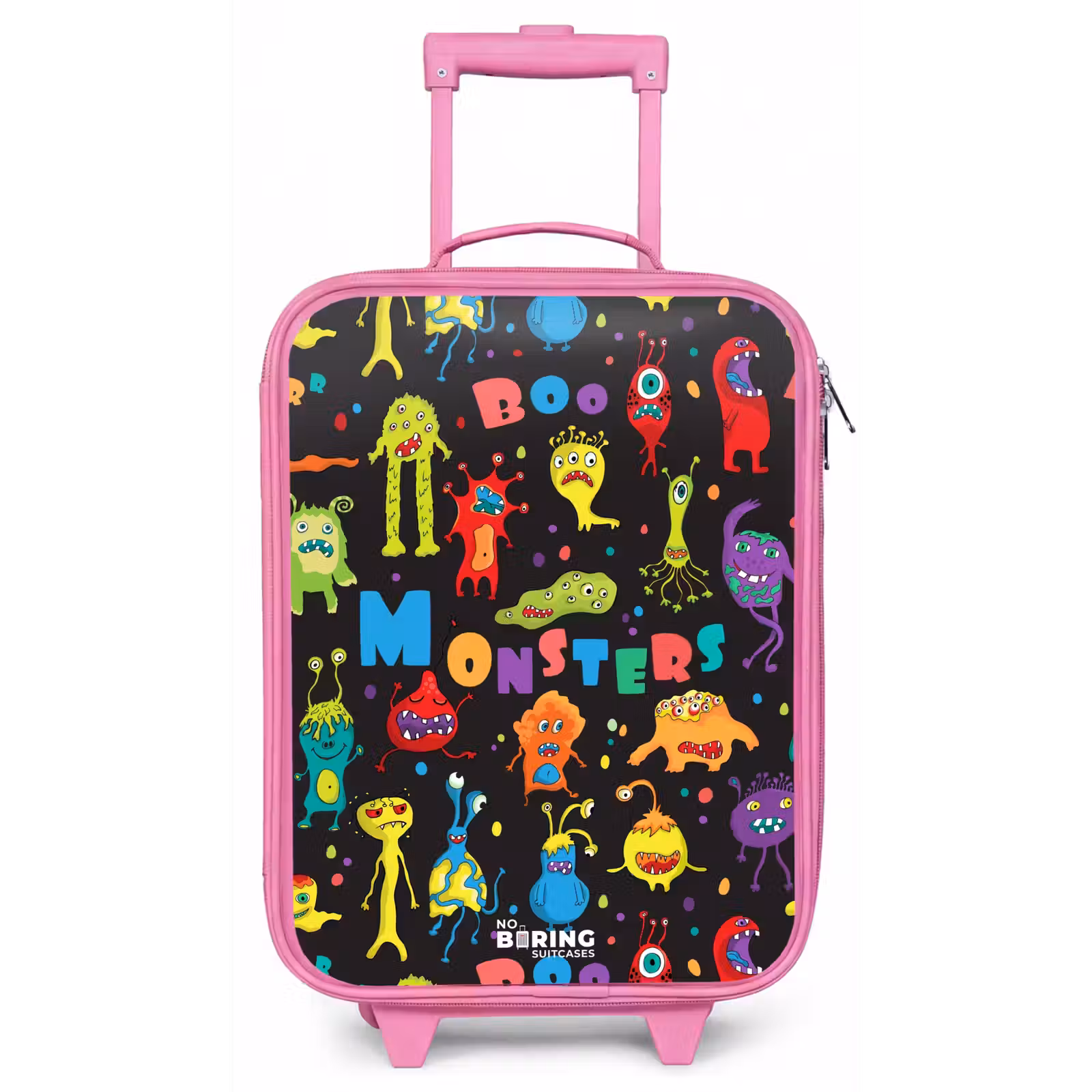 Kinderkoffer - Roze - Patroon van monsters — 1