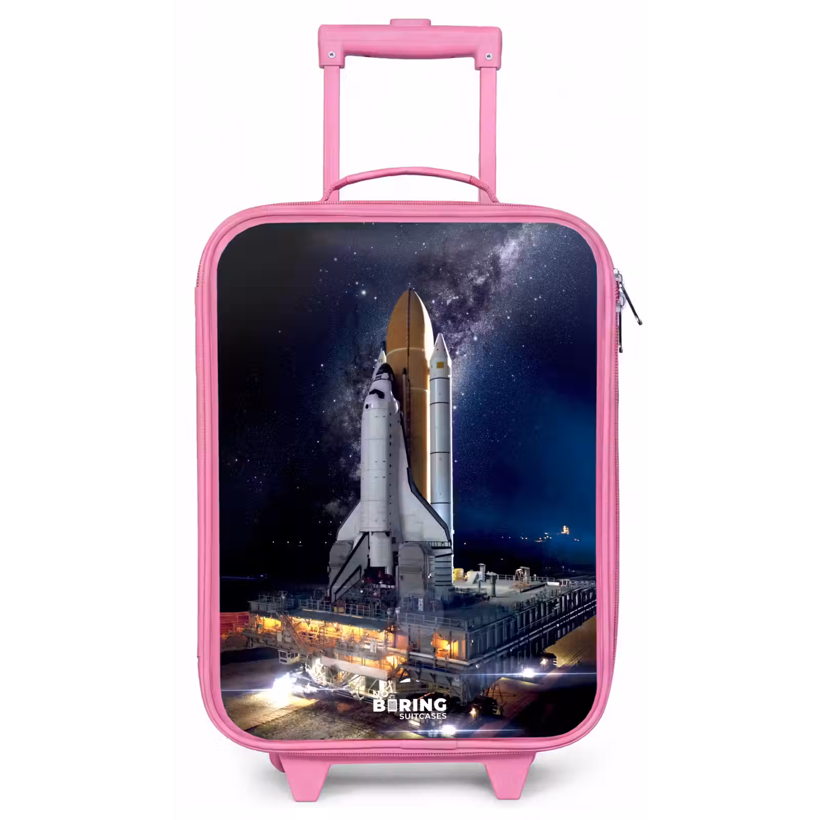 Kinderkoffer - Roze - Spaceshuttle die kan opstijgen — 1