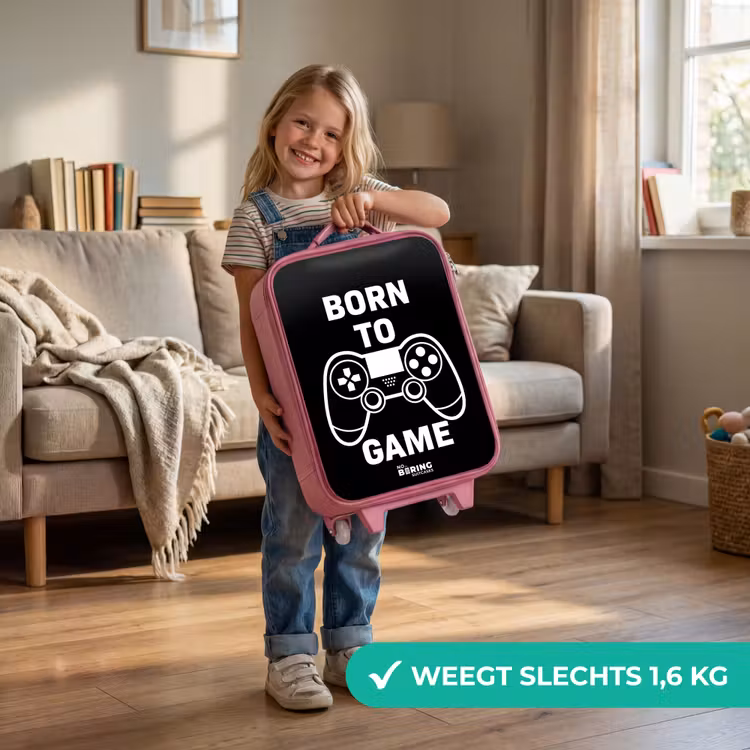 Kinderkoffer - Roze - Born to game met controller — 2