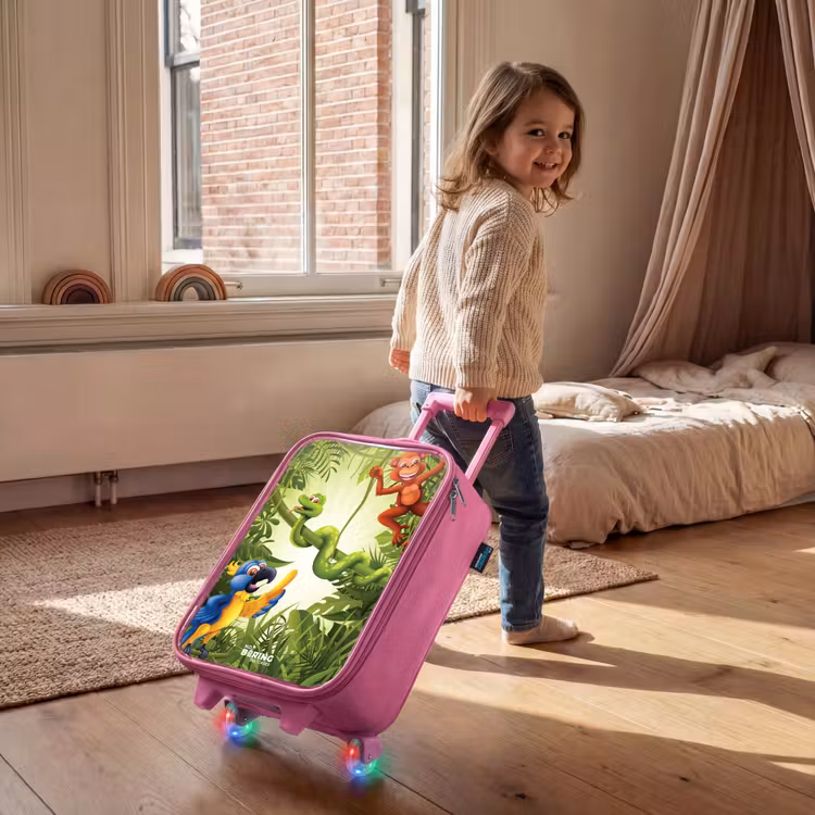 Kinderkoffer - Roze - Dieren in de jungle — 3
